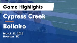 Cypress Creek  vs Bellaire  Game Highlights - March 23, 2023