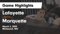 Lafayette  vs Marquette  Game Highlights - March 2, 2020
