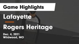 Lafayette  vs Rogers Heritage  Game Highlights - Dec. 4, 2021