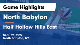 North Babylon  vs Half Hollow Hills East Game Highlights - Sept. 23, 2022