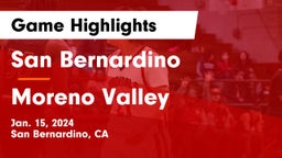 San Bernardino  vs Moreno Valley  Game Highlights - Jan. 15, 2024