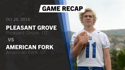 Recap: Pleasant Grove  vs. American Fork  2016