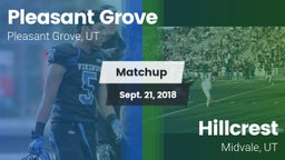Matchup: Pleasant Grove High vs. Hillcrest   2018
