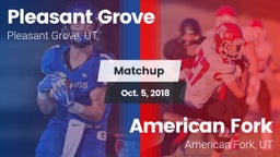 Matchup: Pleasant Grove High vs. American Fork  2018