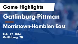 Gatlinburg-Pittman  vs Morristown-Hamblen East  Game Highlights - Feb. 22, 2024