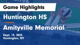Huntington HS vs Amityville Memorial  Game Highlights - Sept. 13, 2023