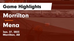 Morrilton  vs Mena  Game Highlights - Jan. 27, 2023