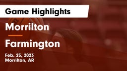 Morrilton  vs Farmington  Game Highlights - Feb. 25, 2023