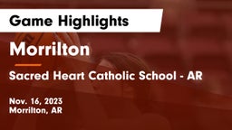 Morrilton  vs Sacred Heart Catholic School - AR Game Highlights - Nov. 16, 2023
