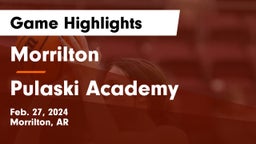 Morrilton  vs Pulaski Academy Game Highlights - Feb. 27, 2024