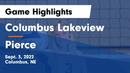 Columbus Lakeview  vs Pierce  Game Highlights - Sept. 3, 2022