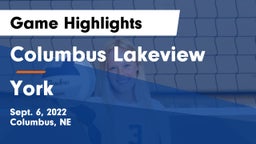 Columbus Lakeview  vs York  Game Highlights - Sept. 6, 2022