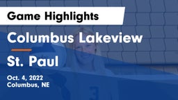 Columbus Lakeview  vs St. Paul  Game Highlights - Oct. 4, 2022