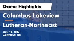Columbus Lakeview  vs Lutheran-Northeast  Game Highlights - Oct. 11, 2022