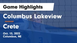 Columbus Lakeview  vs Crete  Game Highlights - Oct. 13, 2022