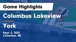 Columbus Lakeview  vs York  Game Highlights - Sept. 5, 2023