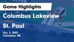 Columbus Lakeview  vs St. Paul  Game Highlights - Oct. 3, 2023