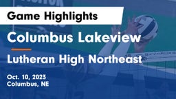 Columbus Lakeview  vs Lutheran High Northeast Game Highlights - Oct. 10, 2023