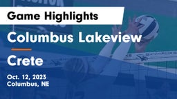 Columbus Lakeview  vs Crete  Game Highlights - Oct. 12, 2023