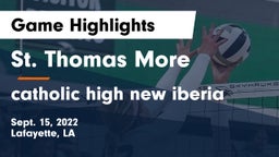 St. Thomas More  vs catholic high new iberia  Game Highlights - Sept. 15, 2022