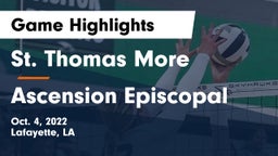 St. Thomas More  vs Ascension Episcopal  Game Highlights - Oct. 4, 2022