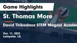 St. Thomas More  vs David Thibodaux STEM  Magnet Academy Game Highlights - Oct. 11, 2022