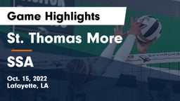 St. Thomas More  vs SSA Game Highlights - Oct. 15, 2022