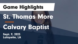 St. Thomas More  vs Calvary Baptist Game Highlights - Sept. 9, 2023
