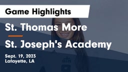 St. Thomas More  vs St. Joseph's Academy Game Highlights - Sept. 19, 2023
