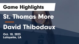 St. Thomas More  vs David Thibodaux Game Highlights - Oct. 10, 2023