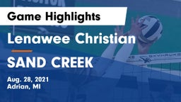 Lenawee Christian  vs SAND CREEK  Game Highlights - Aug. 28, 2021