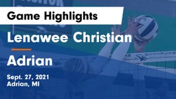 Lenawee Christian  vs Adrian  Game Highlights - Sept. 27, 2021