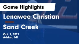 Lenawee Christian  vs Sand Creek  Game Highlights - Oct. 9, 2021