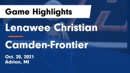 Lenawee Christian  vs Camden-Frontier  Game Highlights - Oct. 20, 2021