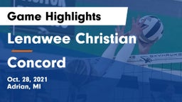 Lenawee Christian  vs Concord  Game Highlights - Oct. 28, 2021