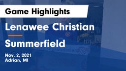 Lenawee Christian  vs Summerfield  Game Highlights - Nov. 2, 2021