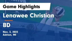 Lenawee Christian  vs BD Game Highlights - Nov. 3, 2022