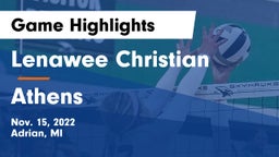 Lenawee Christian  vs Athens Game Highlights - Nov. 15, 2022