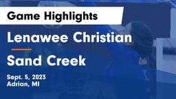 Lenawee Christian  vs Sand Creek  Game Highlights - Sept. 5, 2023