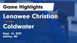 Lenawee Christian  vs Coldwater  Game Highlights - Sept. 16, 2023