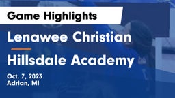 Lenawee Christian  vs Hillsdale Academy Game Highlights - Oct. 7, 2023