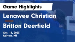 Lenawee Christian  vs Britton Deerfield  Game Highlights - Oct. 14, 2023