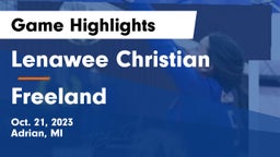 Lenawee Christian  vs Freeland  Game Highlights - Oct. 21, 2023