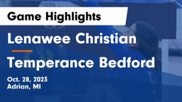 Lenawee Christian  vs Temperance Bedford Game Highlights - Oct. 28, 2023