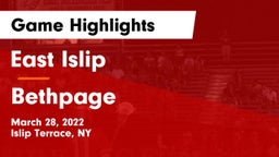 East Islip  vs Bethpage  Game Highlights - March 28, 2022