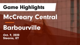 McCreary Central  vs Barbourville  Game Highlights - Oct. 9, 2020