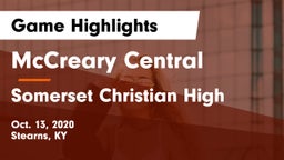 McCreary Central  vs Somerset Christian High Game Highlights - Oct. 13, 2020