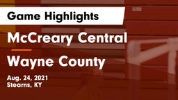 McCreary Central  vs Wayne County  Game Highlights - Aug. 24, 2021