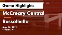 McCreary Central  vs Russellville  Game Highlights - Aug. 28, 2021