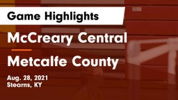 McCreary Central  vs Metcalfe County  Game Highlights - Aug. 28, 2021